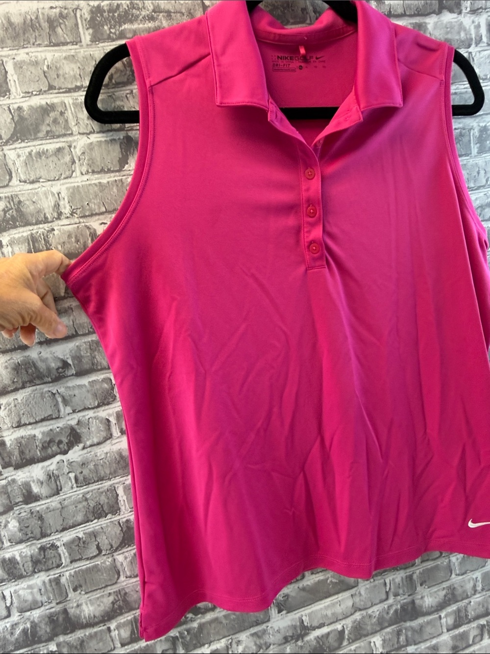 Nike Golf Women’s Pink Sleeveless Polo Tank - Picture 4 of 8